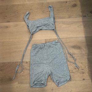 Biker short & crop top set / ootdfash
